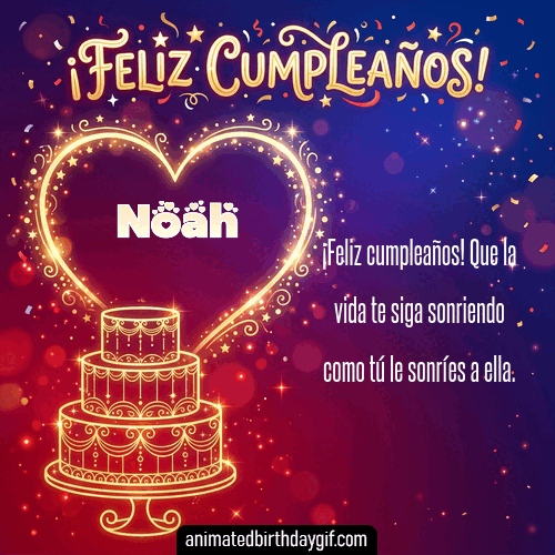 GIF animado de cumpleaños Alguien Especial Noah diseño 9