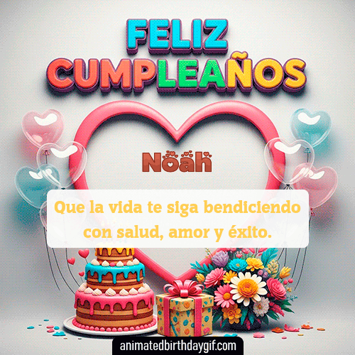 GIF animado de cumpleaños Alguien Especial Noah diseño 8
