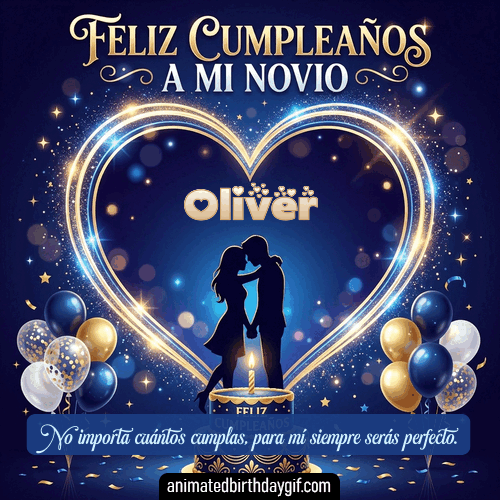 GIF animado de cumpleaños Mi Novio Oliver diseño 10