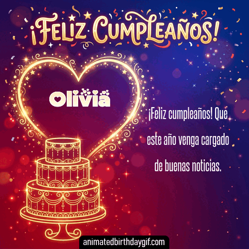 GIF animado de cumpleaños Alguien Especial Olivia diseño 9