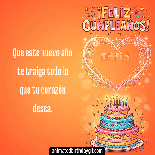 GIF animado de cumpleaños Alguien Especial Sofía diseño 3