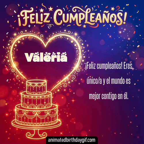 GIF animado de cumpleaños Alguien Especial Valeria diseño 11