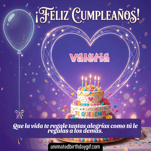 GIF animado de cumpleaños Alguien Especial Valeria diseño 9