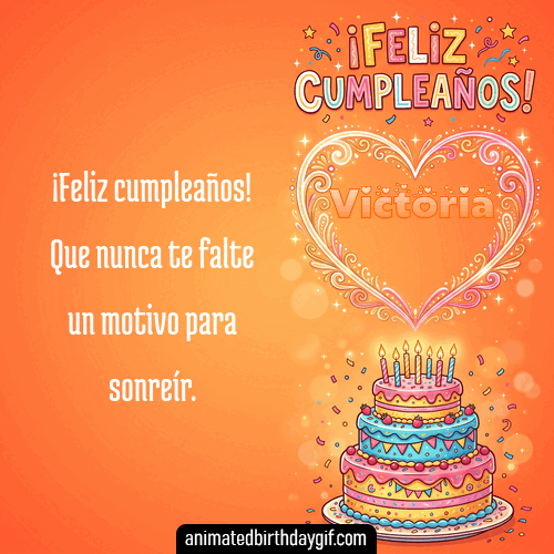 GIF animado de cumpleaños Alguien Especial Victoria diseño 5
