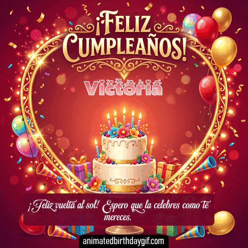 GIF animado de cumpleaños Alguien Especial Victoria diseño 9