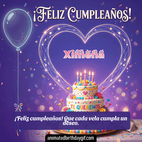 GIF animado de cumpleaños Alguien Especial Ximena diseño 10