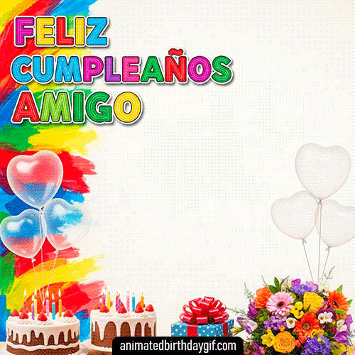 Plantilla Feliz Cumpleaños Amigo para cumpleaños de Mi Amigo