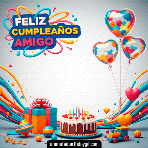 Plantilla Torta de cumpleaños para cumpleaños de Mi Amigo