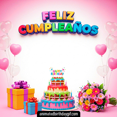 Plantilla Torta y Regalos para cumpleaños de Alguien Especial