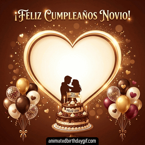 Plantilla Chocolate blanco para cumpleaños de Mi Novio