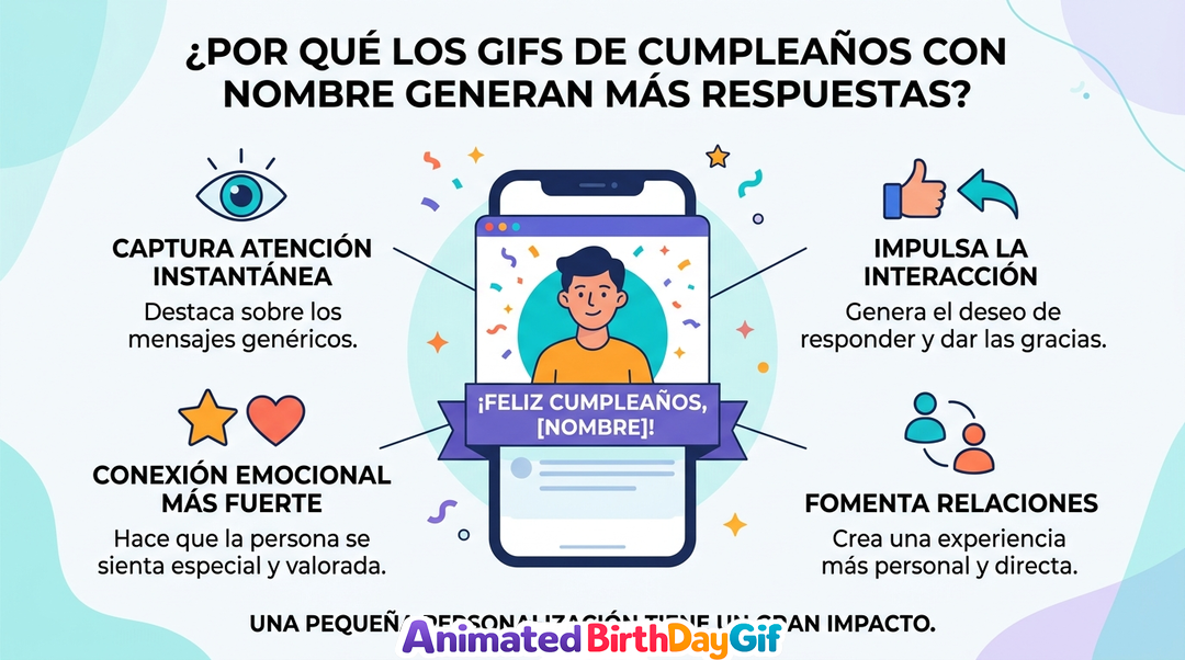 Por qué los GIFs de cumpleaños con nombres generan